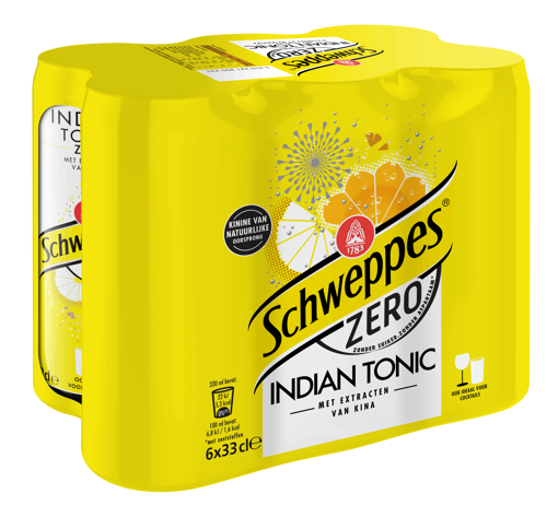 Afbeeldingen van SCHWEPPES TONIC ZERO BLIK 6X33CL SLIM BLIK