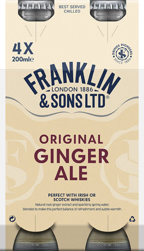 Afbeeldingen van FRANKLIN TONICS & MIXERS GINGER ALE 4X20CL