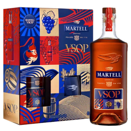 Afbeeldingen van MARTELL VSOP + 2 GLAZEN 40° 70CL