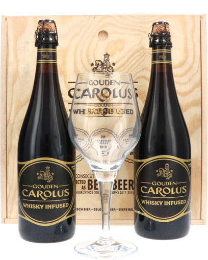 Afbeeldingen van GOUDEN CAROLUS WHISKY INFUSED 2X75CL + GLAS