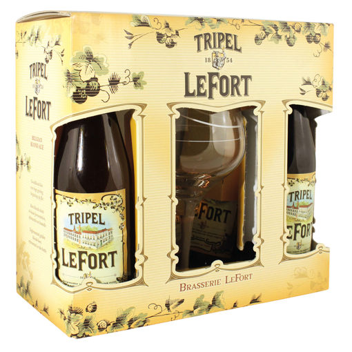 Afbeeldingen van LEFORT TRIPEL 4X33CL + GLAS