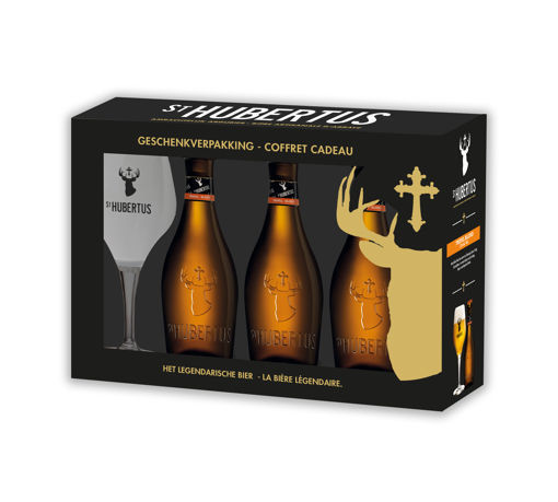 Afbeeldingen van ST HUBERTUS TRIPEL 3X33CL + GLAS