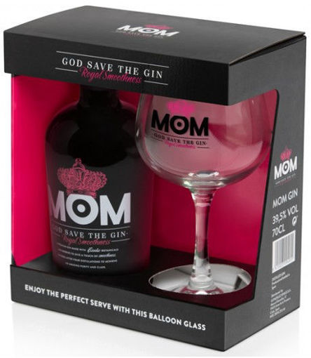 Afbeeldingen van MOM GIN + GLAS 39,5° 70CL