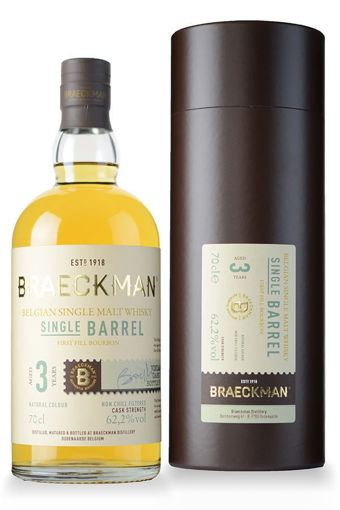 Afbeeldingen van BRAECKMAN SINGLE MALT SINGLE BARREL FIRST FILL BOURBON 3Y  61.8° 70CL