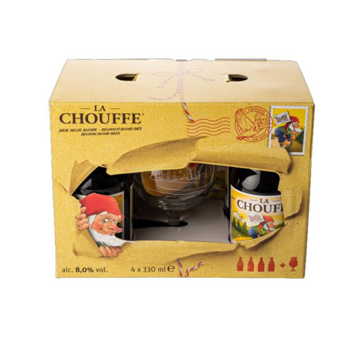 Afbeeldingen van LA CHOUFFE 4X33CL + GLAS
