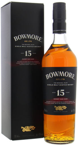 Afbeeldingen van BOWMORE 15Y SHERRY OAK CASK 43° 70CL