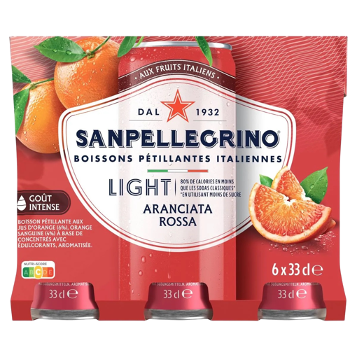 Afbeeldingen van SAN PELLEGRINO ARANCIATA ROSSA LIGHT 6X33CL