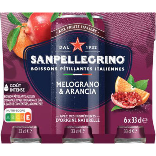 Afbeeldingen van SAN PELLEGRINO MELOGRANO & ARANCIA 6X33CL