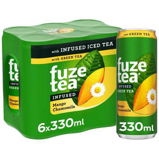 Afbeeldingen van FUZE TEA GREEN TEA MANGO CHAMOMILE 6X33CL