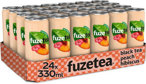 Afbeeldingen van FUZE TEA BLACK TEA PEACH HIBISCUS 24X33CL