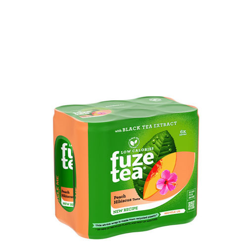 Afbeeldingen van FUZE TEA BLACK TEA PEACH HIBISCUS 6X33CL