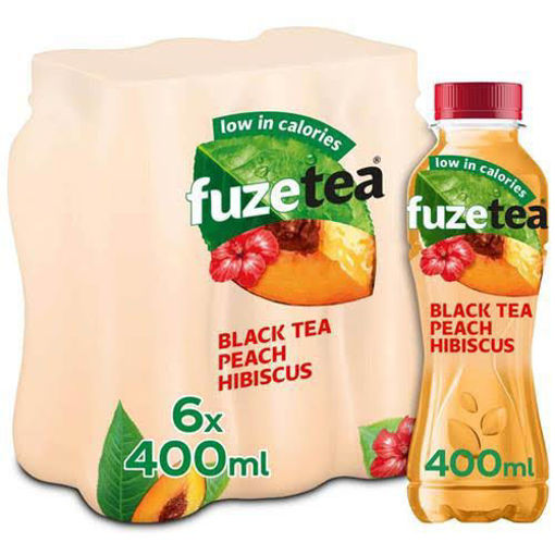 Afbeeldingen van FUZE TEA BLACK TEA PEACH HIBISCUS PET 6X40CL